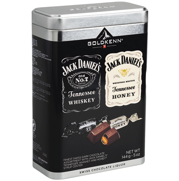 GOLDKENN - Jack Daniel’s Tennessee Whiskey & Honey Swiss Dark Chocolate Tin 144g